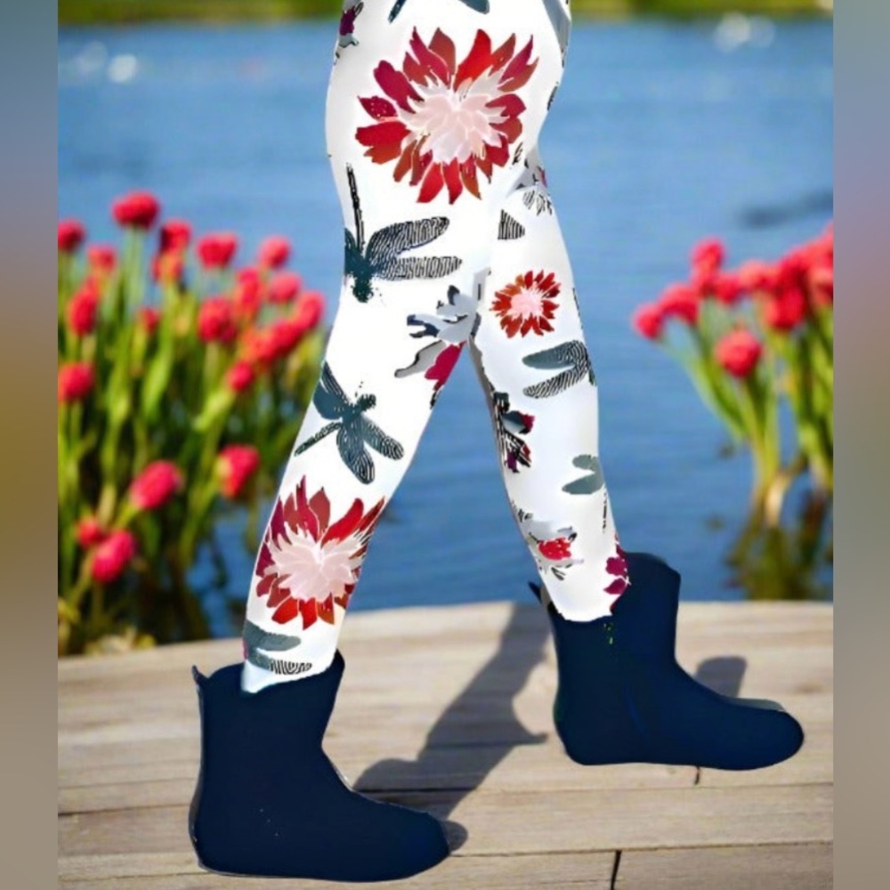 S/L NEW Girls Dragonfly Leggings, Kids Soft Yoga Pants - Picture 5 of 6